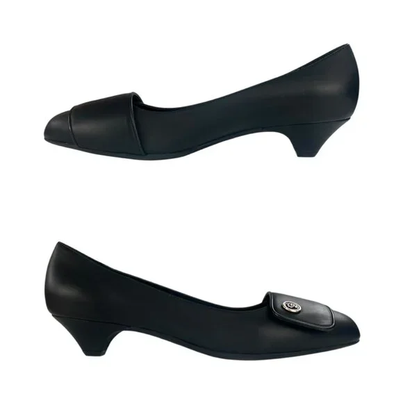 Ferragamo Leather Kitten Heels